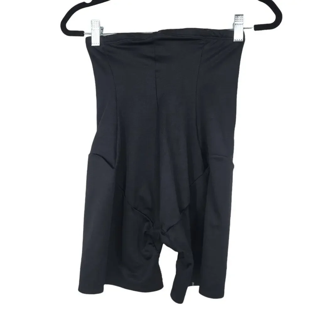 Cacique Sexy Sensual Black Mid Thigh High Rise Body Shapewear Size 14/16 XL